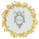 Elegant Round Golden Pictures Frame Cornelia  5.5"  With European crystals