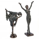 Art Deco Chiparus Dancers 15" Two Statues Set By Artist Demetre H. Chiparus