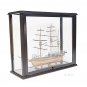 Display Case Wood Table Top Cabinet with Plexiglass 36" for Boats Tall Ships Yachts Models