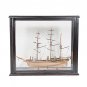 Display Case Wood Table Top Cabinet with Plexiglass 36" for Boats Tall Ships Yachts Models