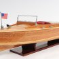Chris Craft Runabout Speed Boat Double Cockpit 32.5" Wood Model Assembled