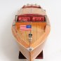 Chris Craft Runabout Speed Boat Double Cockpit 32.5" Wood Model Assembled