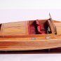 Chris Craft Runabout Speed Boat Double Cockpit 32.5" Wood Model Assembled