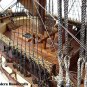 USS Constitution Old Ironsides Tall Ship 65" Wood Model With Display Assembled