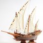 Xebec Corsair Pirates Galley Sailboat 35"  Wood Model Ship Assembled