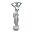 Antique Beautiful Nude Venus Divine Maiden 17" Bonded Marble Statue