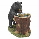 Enchanted Guzzling Gulp Black Bear 19" Garden Fountain Statue with LED Lights