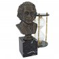Albert Einstein Cast Iron 13" Desktop Bust on Natural Marble Stand
