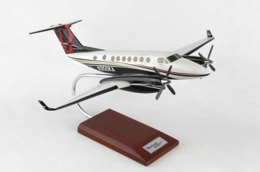 Airplane Beechraft Super King Air 350i Private Jet Wood 17.25" Model Aircraft