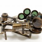 Antique Nautical Marine Brass Ship's Sextant Medium In Wood Case Maritime decor