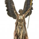 Archangel Saint Gabriel Messenger Of God With Cross 15" Cold Cast Bronze Statue