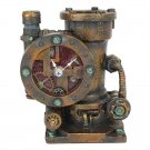 Steampunk Real Clock And Pen Holder Descktop Sculpture