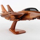 Airplane USAF Grumman F-14 Tomcat Natural Mahogany 12.75" Wood Model Aircraft
