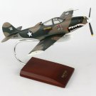 Airplane Army Air Corps Bell P-39D Lightning Interceptor Wood Model Aircraft