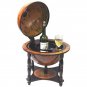 Old World Globe 13" Diameter Wine Bar 22" Wood Stand Rack Liquor Bottle Holder