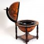 Old World Globe 13" Diameter Wine Bar 22" Wood Stand Rack Liquor Bottle Holder