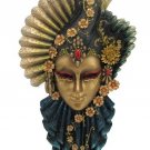 Italian Style Lady With Fan Venetian Mask Wall Sculpture By Gabriella Veronese