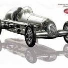 Automobile 1934 Grand Prix Silberpfeil Silver Arrow 12.25" Aluminum Model Car