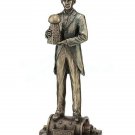 Nikola Tesla Since Inventor Desktop Cold Cast Bronze 12" Statue