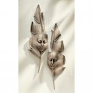 Mistical Aurora and Hespera Sculptural Greenmen Wall Masks By  Maurizio Bianchin