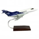 Airplane Hawker 750 Execujet Blue Livery 12.88"  Wood Model Aircraft