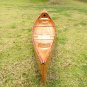 Real Canoe 16 Ft Built Cedar Strip Wood Boat ,Glossy,Paddles and Cover Assembled