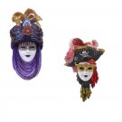 Italian Pirate and Turban Venetian Masks Wall Sculpture Gabriella By Veronese