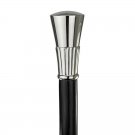 Walking Stick Empress Collection Top Hat Chrome Solid Hardwood 37.5" Cane