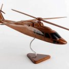 Helicopter USN Sikorsky S-76 Natural Mahogany 14.75" Wood Model Aircraft