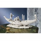 Italian Gondola Romance of Venice with Young Lovers 14.5" Sculpture