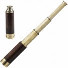 Antique Replica Hand Tooled Brass Leather Covered Officer's Spyglass 15.3" Model
