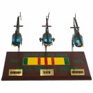 US Army Vietnam Era Three UH1 Huey Helicopters Collector Set 36" Model Aircraft