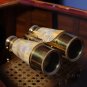 Commanders Replica Vintage Binocular Brass with Mother of Pearl Overlay