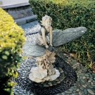 Mystical Fairy Ride  On Butterfly 18.5" Garden Statue By Evelyn Myers Hartley