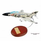 Airplane USN F-4 Phantom II Fighter Jet  12"  Wood Model Aircraft