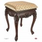 Antique Replica Queen Anne Madame Bouvier Boudoir Stool Hand Carved Hardwood