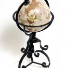 Antiqued Reproduction of Library Globe 22.5" in  Metal Tree Stand Assembled