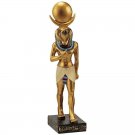Antiqued Egyptian Falcon God  Of Divine Oder 8.5" Handmade Figurine Sculpture