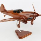 Airplane USAF WW II P-40 Warhawk Natural Mahogany 16" Wood Model Aircraft