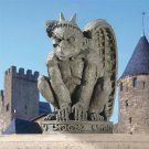 Medieval Gothic Cathedral Guarding Gargoyle 12"  Statue  by Liam Manchester