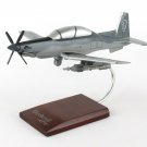 Airplane USAF Beechcraft T-6A Texan II Gray Camuflage Wood 12" Model Aircraft