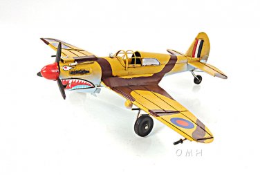 Airplane Curtiss Hawk 81A  Fighter WWII 13" Metal  Model Aircraft