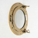 Solid Brass Porthole Mirror 9.5 " Round Nautical Wall Decor