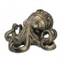 Steampunk Octopus Cold Coast Bronze 11" Wall Sculpture