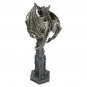 Medieval Gothic Large Raptor Gargoyle 30" Sculpture by Artist Gary Chang