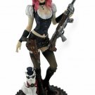 Steampunk Female with Rifle And Cat Figurine 9.1/8" Statue