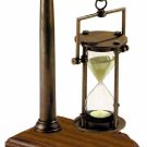 Antique Replica Bronzed Desktop 30 Minute Hourglass Functional Clock