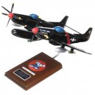 Airplane USAF P/F-82G Twin Mustang 4 Fighter Group 16.75" Wood Model Aircraft