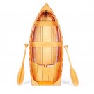 This 5-feet Long Whitehall Canoe Display Piece Extraordinaire Wood Boat Assembly