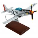 Airplane USAF P-51D Mustang Old Crow 363 Fighter SQ 16.1" Wood Model Aircraft